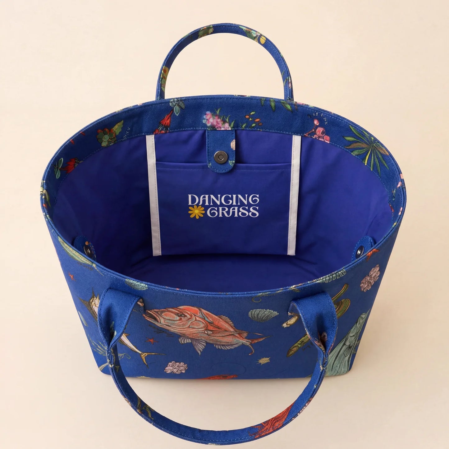 Dancing Grass Structured Tote Bag