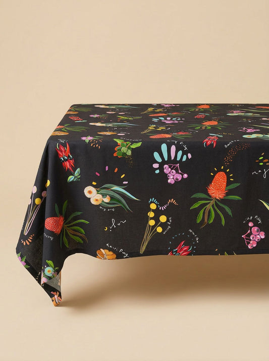Australian Dark Flora -Tablecloth