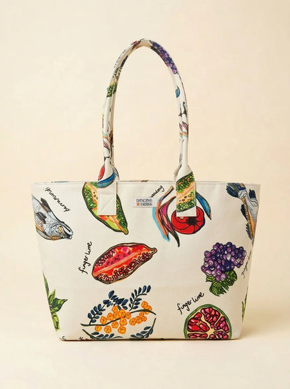 Dancing Grass Structured Tote Bag