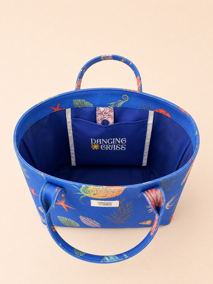 Dancing Grass Structured Tote Bag